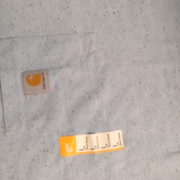 Carhartt blue speckled loose fit heavy weight short sleeve pocket tee Large Tall - Picture 2 of 5